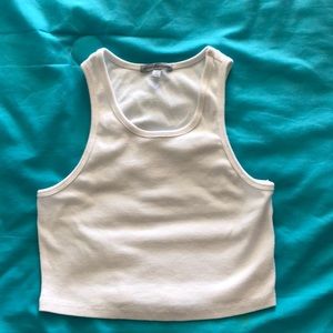 White crop top